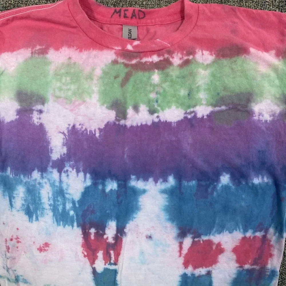 Unisex Tie Dye Multi-Color T-Shirt by Gildan, Heavy Cotton, Size Youth L